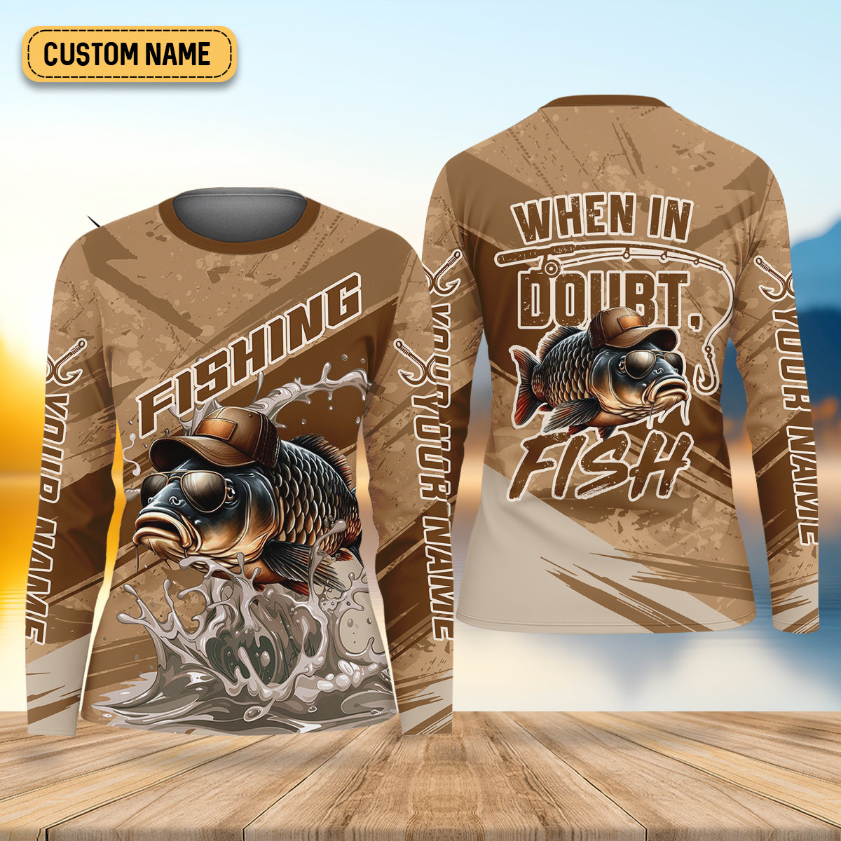 When In Doubt Fish Funny Fishing Shirt, Women SPF Shirt, Fishing Shirt For Women