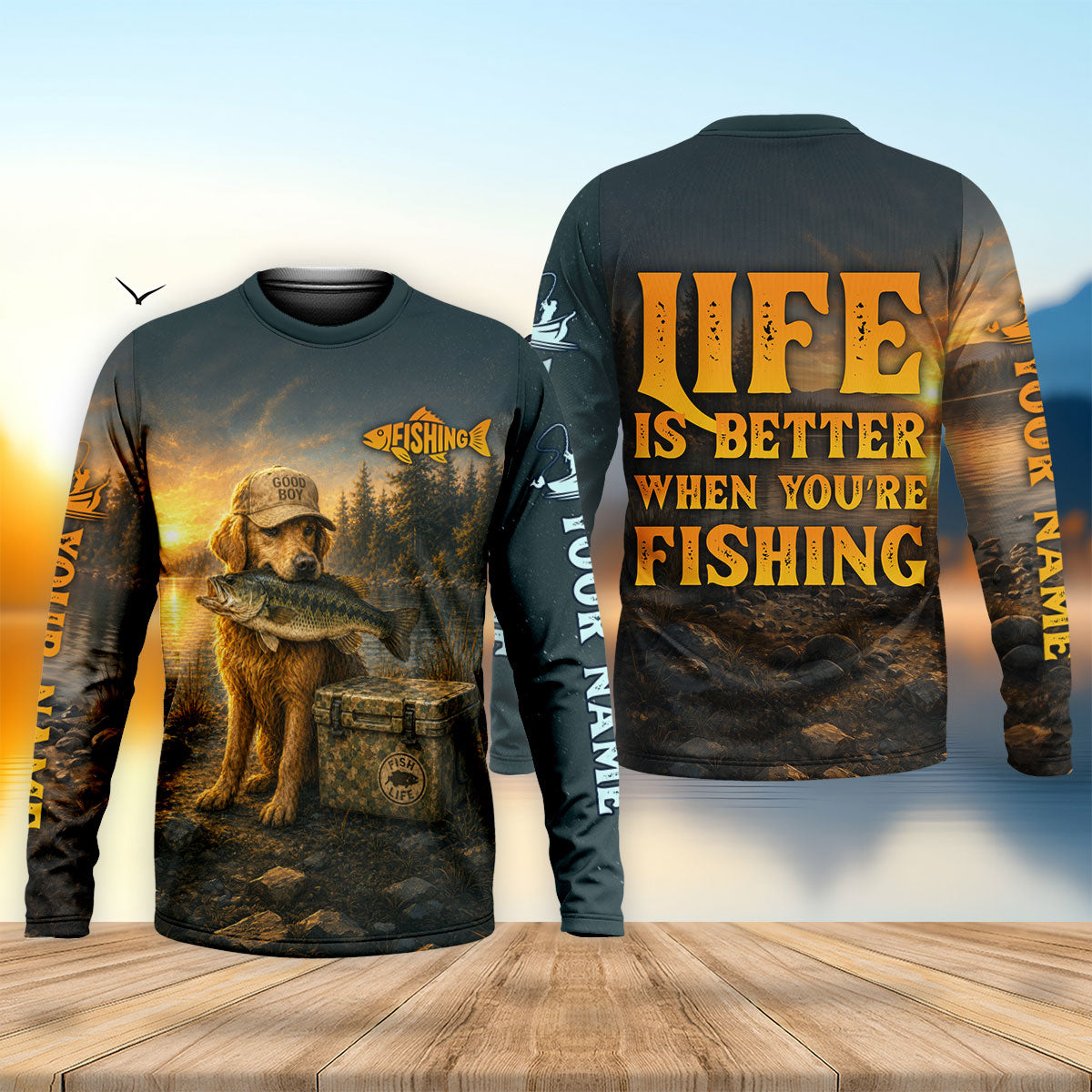 Life Is Better When You're Fishing UPF Shirt, Fishing Shirts For Men, Mens Fish Shirts