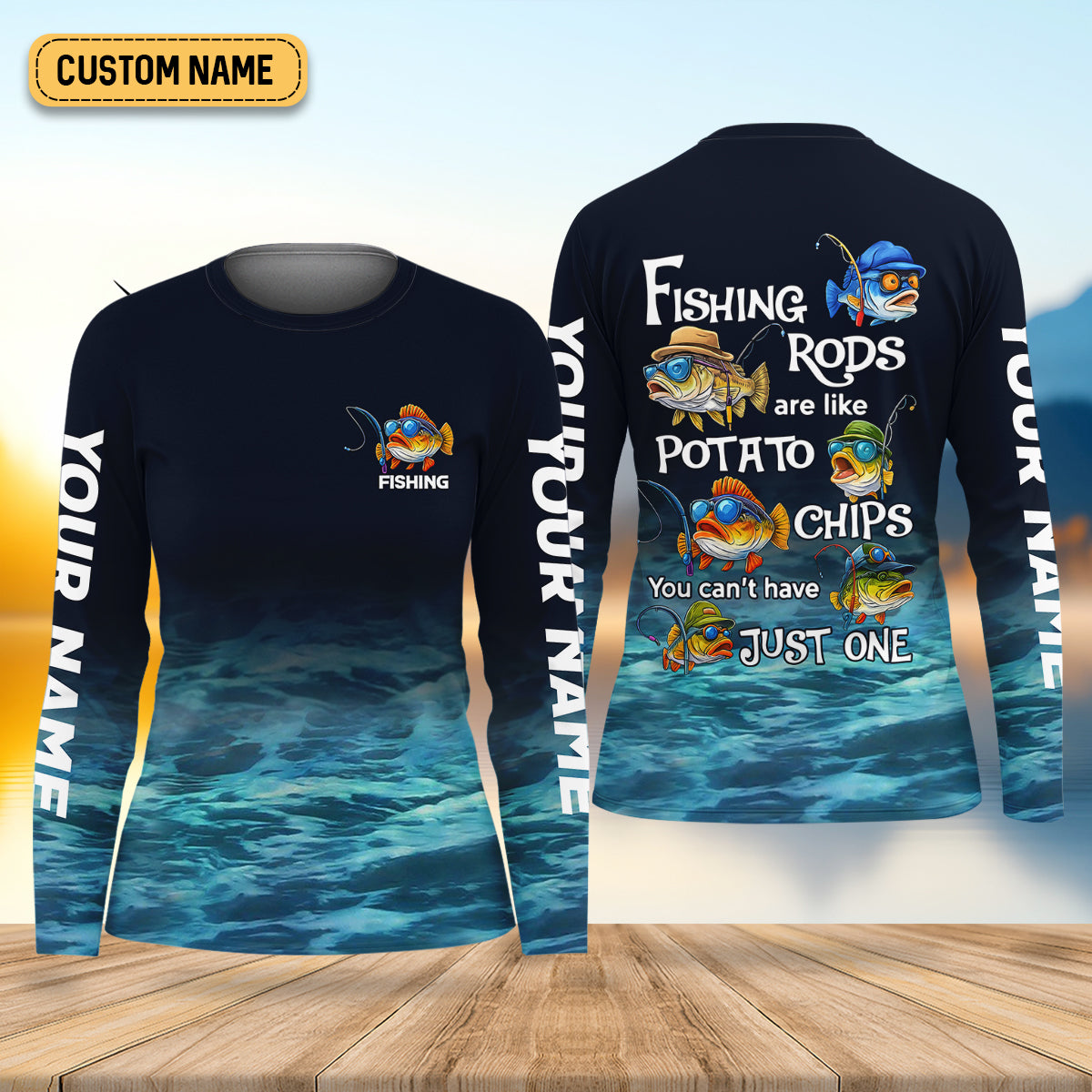 Fishing Rods Are Like Potato Chips Funny Fishing Shirt, Women SPF Shirt, Fishing Shirt For Women