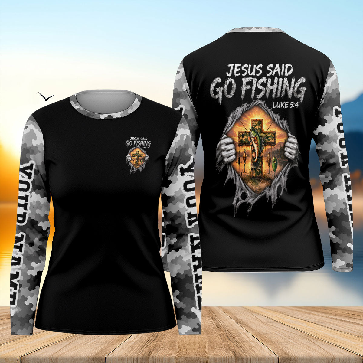Jesus Said Go Fishing UPF Shirt, Jesus Fishing Shirt For Women, Christian Fishing Shirt
