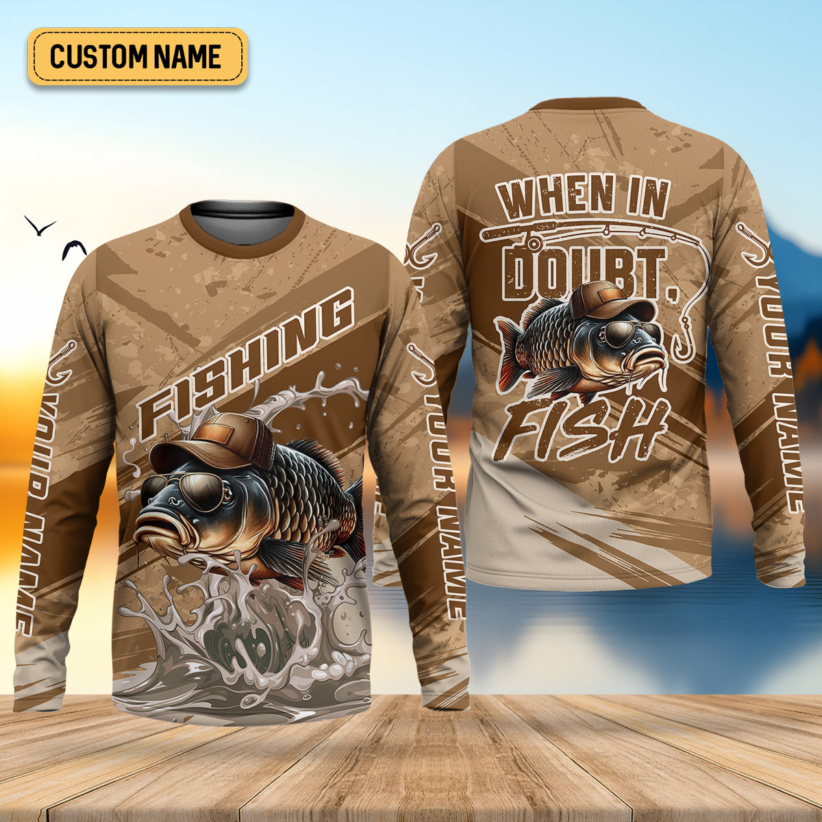 When In Doubt Fish Funny Fishing Shirt, SPF Shirt For Men, Gift For Fisherman, Largemouth Bass Fishing