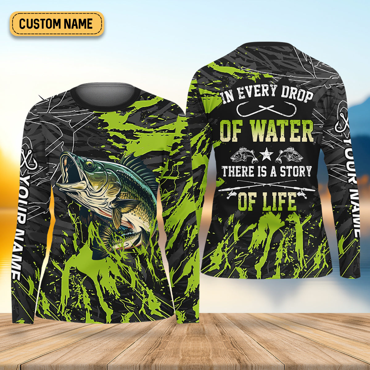 In Every Drop Of Water There Is A Story Of Life Funny Fishing Shirt, Women SPF Shirt, Fishing Shirt For Women
