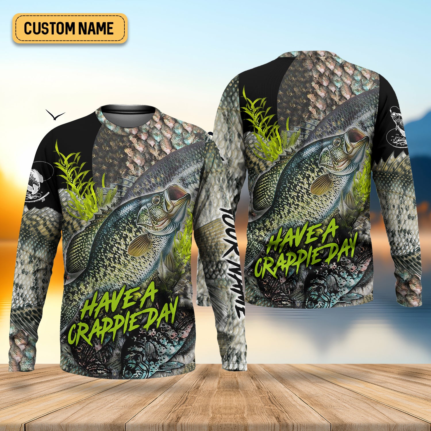 Have A Crappie Day Long Sleeve Sun Shirt, Tournament Fishing Shirts, Camo Long Sleeve Shirt, Fishing Shirts For Men