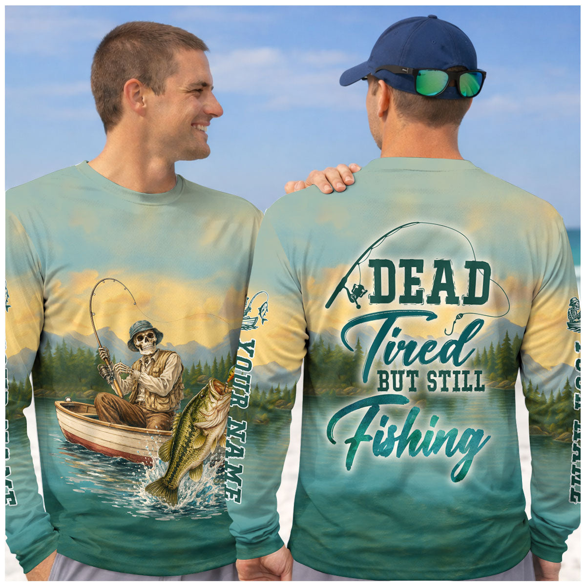 Dead Tired Still Fishing Long Sleeve Shirt, Fishing Shirts For Men, Bass Fishing Shirt