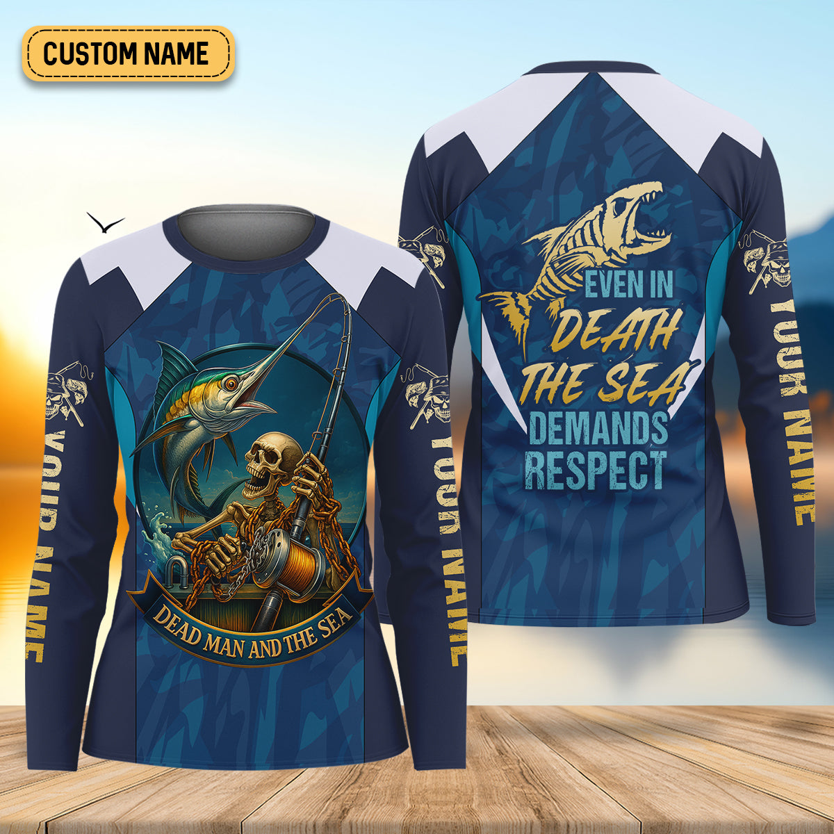 Marlin Fishing SPF Shirts, Dead Man and The Sea Fishing Shirts, Fishing Shirts For Women, Ladies Fishing Shirts
