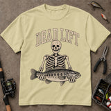 Dead Lift Skeleton Bass Funny Fishing T Shirt, Vintage Fishing Tee, Angler Gift Shirt