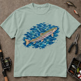 Watercolor Rainbow Trout Fishing T Shirt, Trout Fishing Shirt, Fishing Gift For Anglers