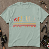 Evolution To Angler Vintage Fishing T Shirt, Funny Fishing Shirt, Fishing Graphic Tee