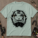 Abstract Bass Face Ink Splash Fishing T-Shirt, Bass Fishing Shirt, Fishing Graphic Tee