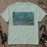 Underwater Fish Ripple Art Fishing T Shirt, Fish Graphic Tee, Freshwater Fishing Shirt