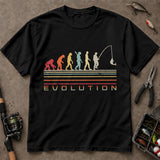 Evolution To Angler Vintage Fishing T Shirt, Funny Fishing Shirt, Fishing Graphic Tee