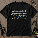 Probably Gonna Jingle Christmas Fishing T-Shirt, Funny Fishing Shirt, Fishing Graphic Tee