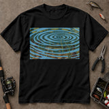 Underwater Fish Ripple Art Fishing T Shirt, Fish Graphic Tee, Freshwater Fishing Shirt
