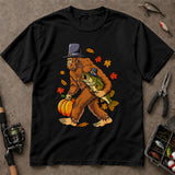 Funny Thanksgiving Bigfoot Bass Fishing T-Shirt, Bass Fishing Shirt, Fishing Graphic Tee