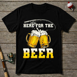 Here For The Beer Fishing T-Shirt