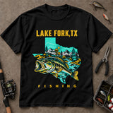 Lake Fork Texas Bass Fishing T-Shirt, Fishing Graphic Tee, Texas Fishing Apparel