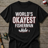World’S Okayest Fisherman Fishing Boat T-Shirt