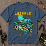 Lake Fork Texas Bass Fishing T-Shirt, Fishing Graphic Tee, Texas Fishing Apparel
