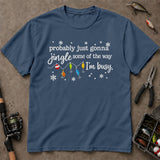 Probably Gonna Jingle Christmas Fishing T-Shirt, Funny Fishing Shirt, Fishing Graphic Tee