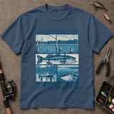 Lake Fork Texas Bass Fishing Scenic Collage T-Shirt, Angler Shirt, Fishing Graphic Tee