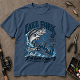 Lake Fork Texas Big Bass Country Map T-Shirt, Bass Fishing Shirt, Fishing Graphic Tee