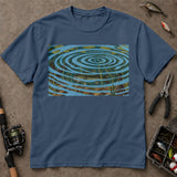 Underwater Fish Ripple Art Fishing T Shirt, Fish Graphic Tee, Freshwater Fishing Shirt