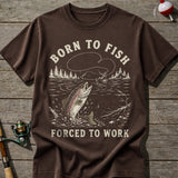 Forced To Work Fishing T-shirt
