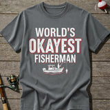 World’S Okayest Fisherman Fishing Boat T-Shirt