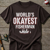 World’S Okayest Fisherman Fishing Boat T-Shirt