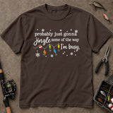 Probably Gonna Jingle Christmas Fishing T-Shirt, Funny Fishing Shirt, Fishing Graphic Tee