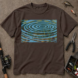 Underwater Fish Ripple Art Fishing T Shirt, Fish Graphic Tee, Freshwater Fishing Shirt