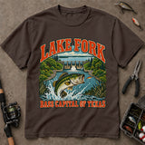 Lake Fork Bass Capital Of Texas Fishing T-Shirt, Bass Fishing Shirt, Fishing Graphic Tee