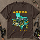Lake Fork Texas Bass Fishing T-Shirt, Fishing Graphic Tee, Texas Fishing Apparel