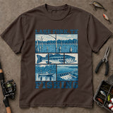 Lake Fork Texas Bass Fishing Scenic Collage T-Shirt, Angler Shirt, Fishing Graphic Tee