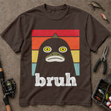 Bruh Retro Funny Fish Face Fishing T Shirt, Funny Fishing Shirt, Fishing Graphic Tee