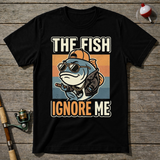 Fish Ignore Me Funny T-Shirt — Black