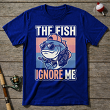 Fish Ignore Me Funny T-Shirt — Royal Blue