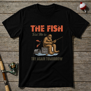Fish Told Me T Shirt T-Shirt — Black