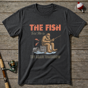 Fish Told Me T Shirt T-Shirt — Charcoal
