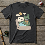 Fishing Escape T Shirt T-Shirt — Charcoal