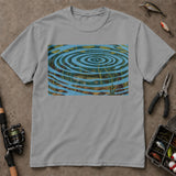 Underwater Fish Ripple Art Fishing T Shirt, Fish Graphic Tee, Freshwater Fishing Shirt