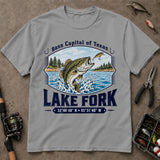 Lake Fork Bass Capital Of Texas Coordinates T-Shirt, Angler Shirt, Fishing T-Shirt
