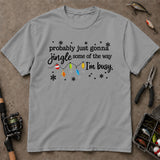 Probably Gonna Jingle Christmas Fishing T-Shirt, Funny Fishing Shirt, Fishing Graphic Tee