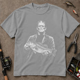 Horror Character Bass Halloween T-Shirt, Funny Fishing Shirt, Fishing Graphic Tee