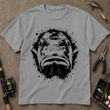 Abstract Bass Face Ink Splash Fishing T-Shirt, Bass Fishing Shirt, Fishing Graphic Tee