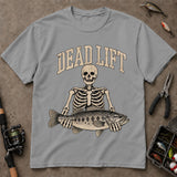 Dead Lift Skeleton Bass Funny Fishing T Shirt, Vintage Fishing Tee, Angler Gift Shirt