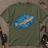 Watercolor Rainbow Trout Fishing T Shirt, Trout Fishing Shirt, Fishing Gift For Anglers