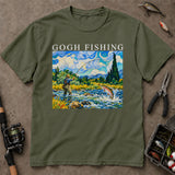 Gogh Fishing Van Gogh Style Trout T-Shirt, Fishing T-Shirts, Trout Fishing Shirt