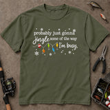 Probably Gonna Jingle Christmas Fishing T-Shirt, Funny Fishing Shirt, Fishing Graphic Tee