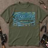 Underwater Fish Ripple Art Fishing T Shirt, Fish Graphic Tee, Freshwater Fishing Shirt